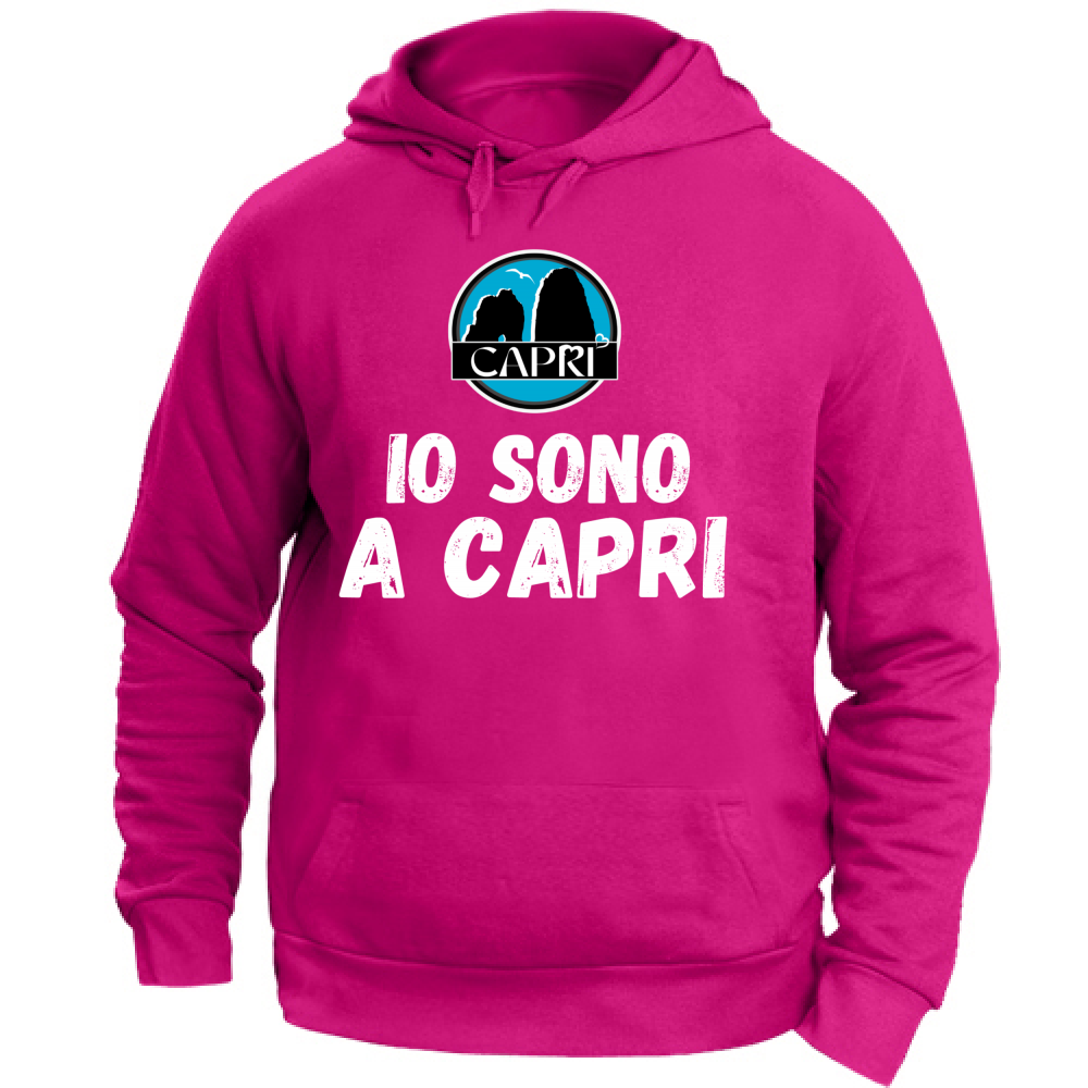 Unisex Hoodie I AM IN CAPRI WHITE WRITING