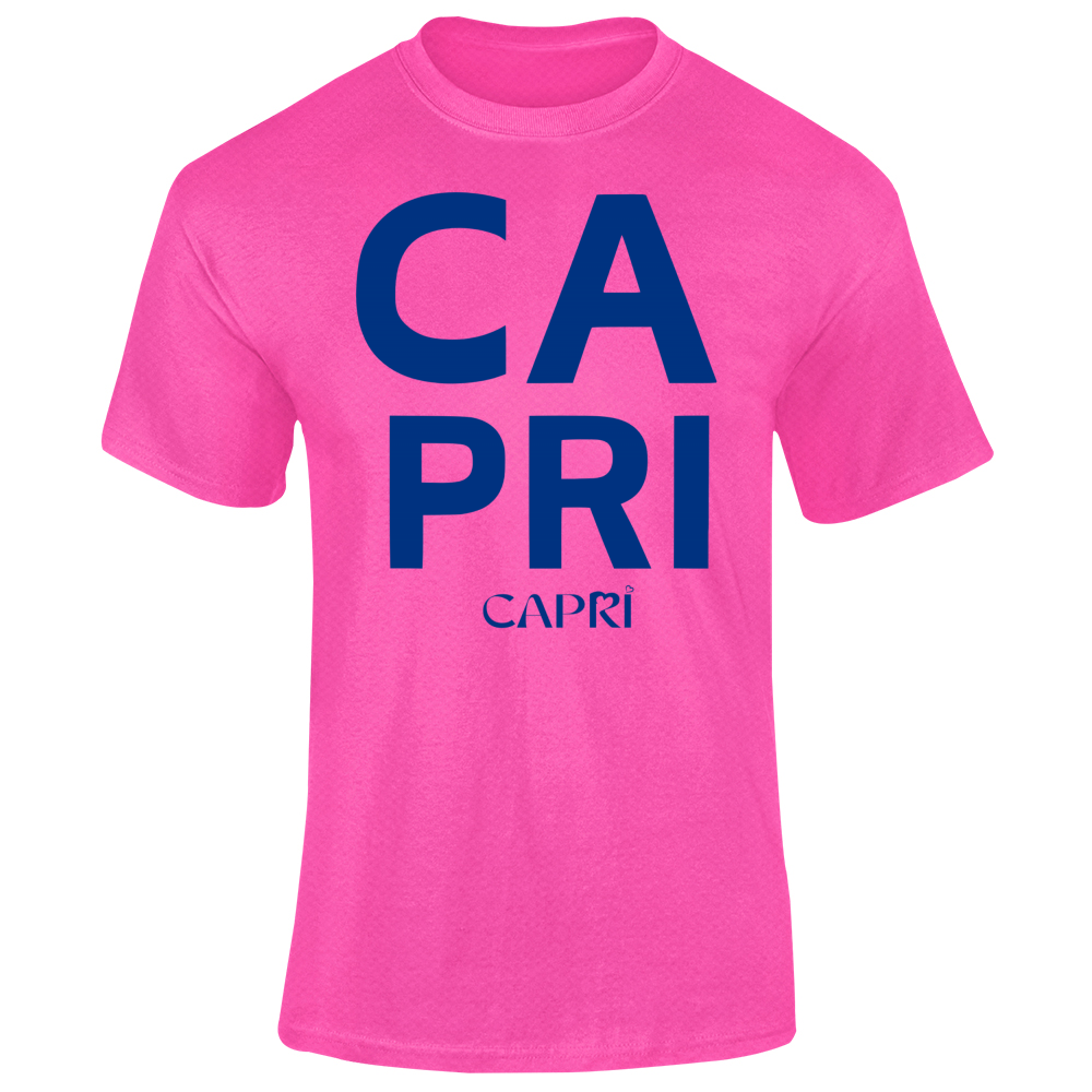 T-Shirt Unisex Dry Sport CAPRI DESIGN SCRITTA BLUE