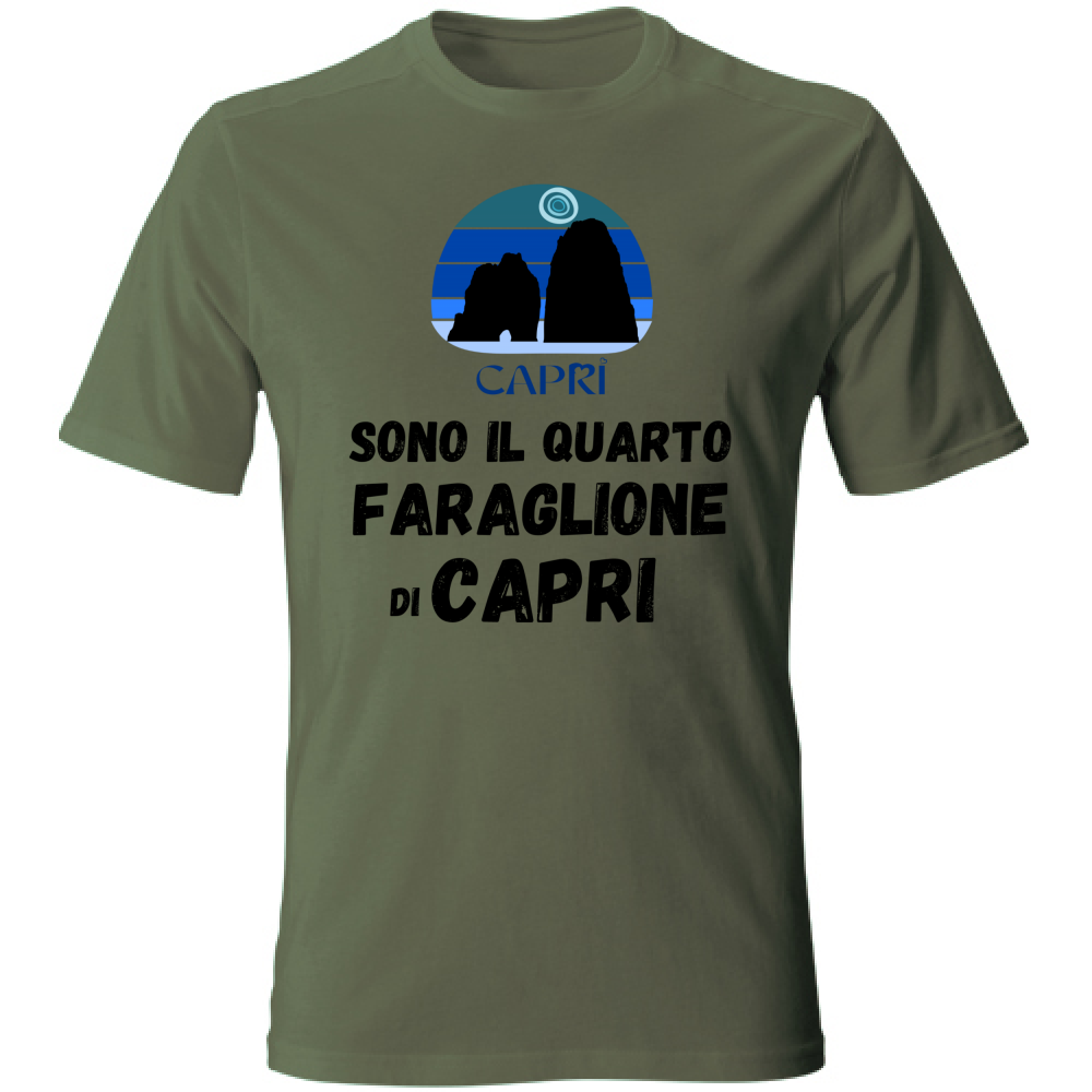 T-Shirt Unisex SONO IL QUARTO FARAGLIONE DI CAPRI SCRITTA NERA