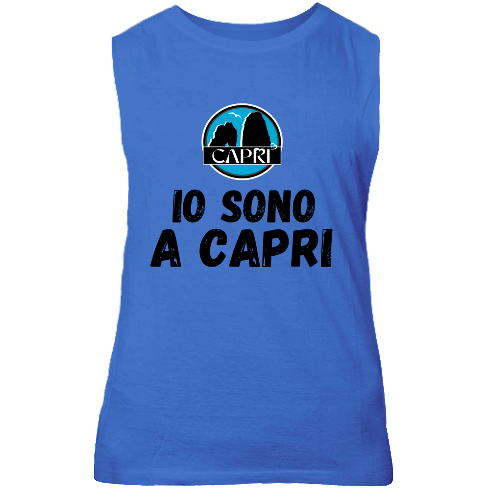 Canotta Unisex IO SONO A CAPRI SCRITTA NERA
