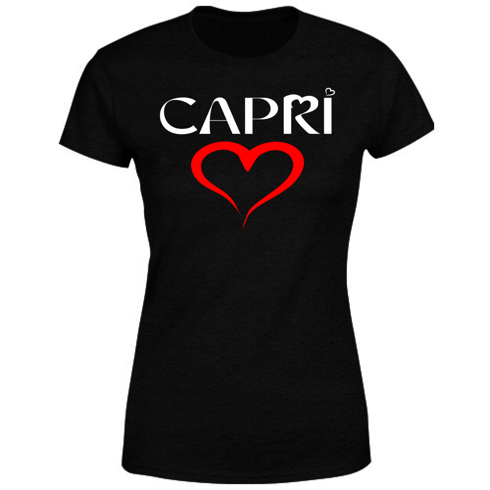 T-Shirt Donna CUORE CAPRI ROSSO