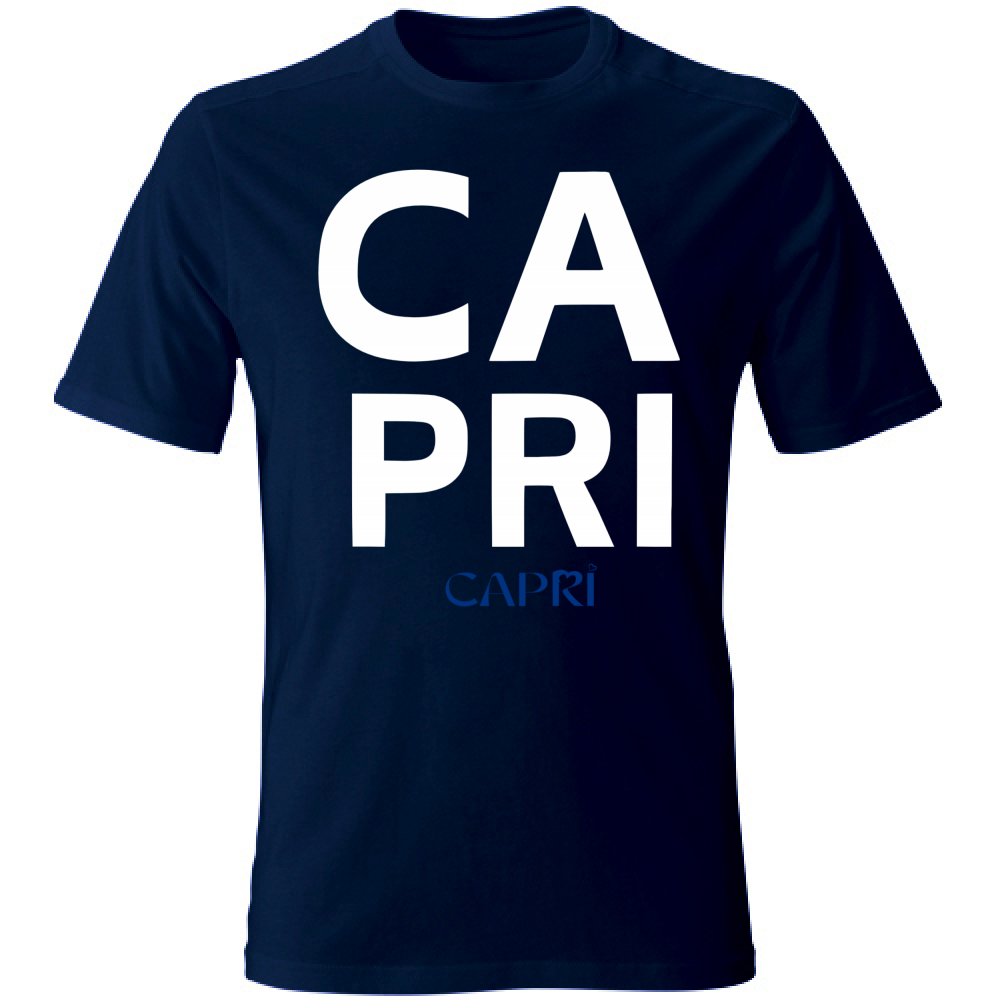 T-Shirt Unisex CAPRI DESIGN SCRITTA BIANCA
