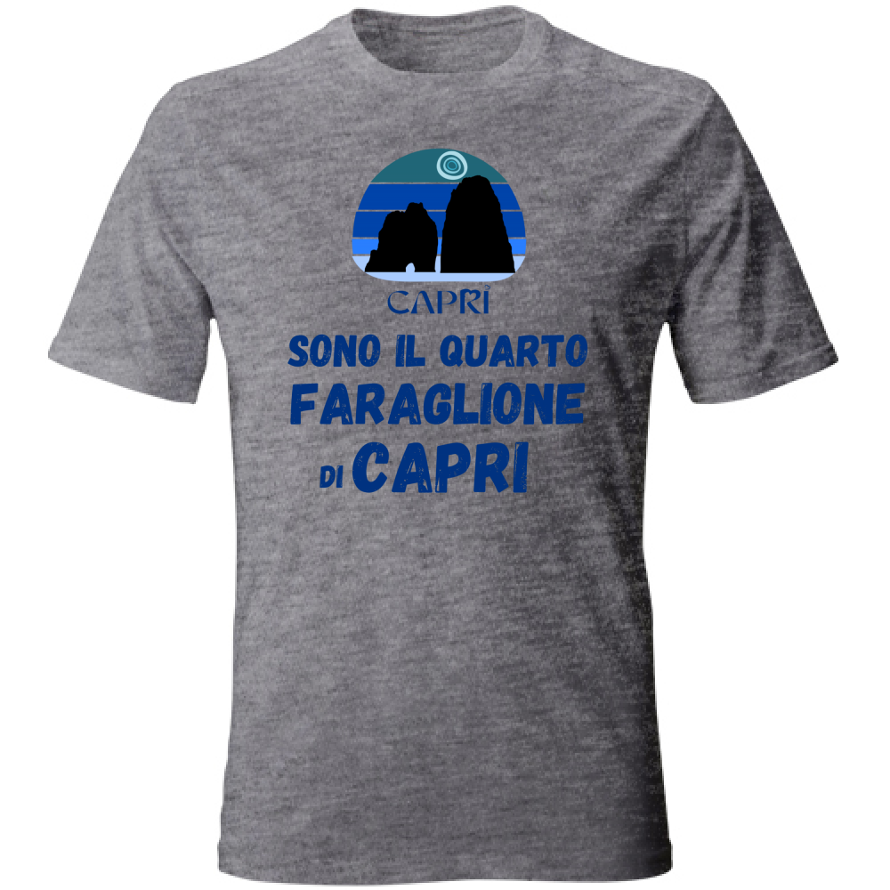 T-Shirt Unisex SONO IL QUARTO FARAGLIONE DI CAPRI SCRITTA BLUE