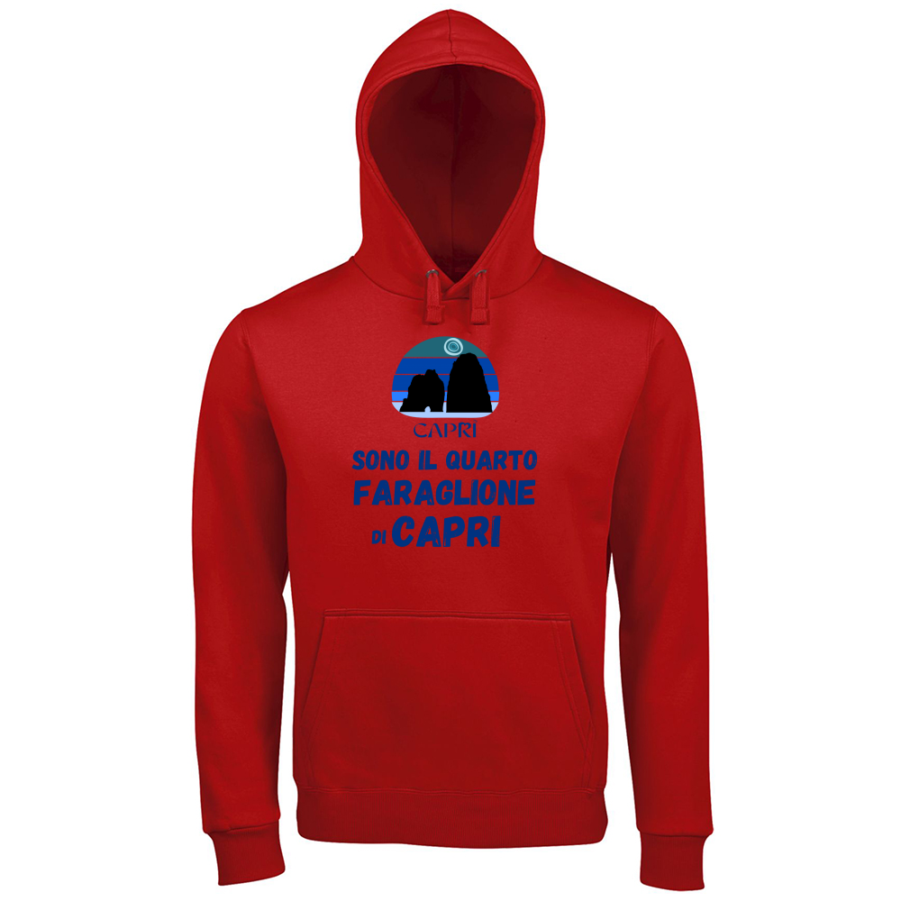 Hoodie Premium Men SONO IL QUARTO FARAGLIONE DI CAPRI SCRITTA BLUE