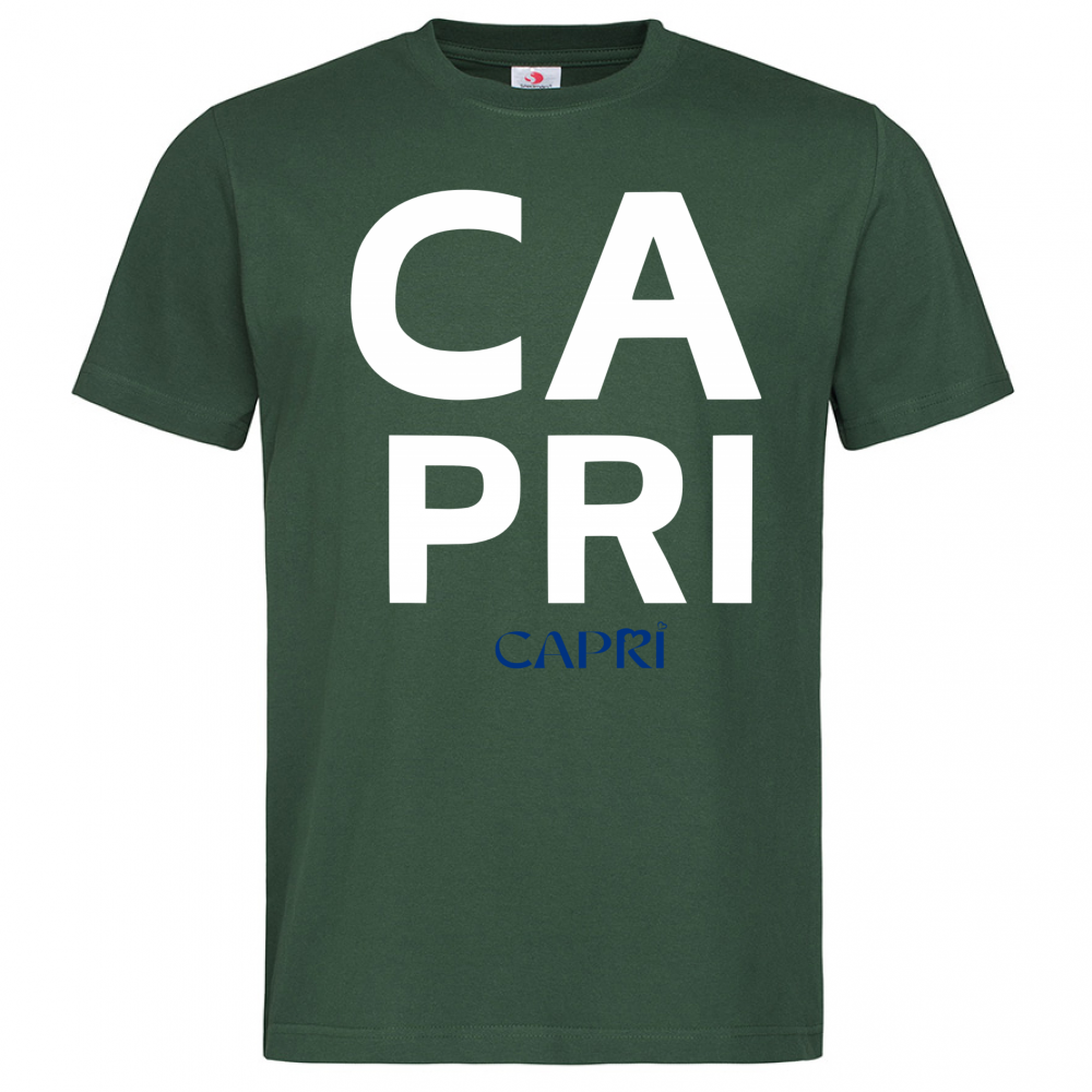 T-Shirt Men Premium CAPRI DESIGN SCRITTA BIANCA