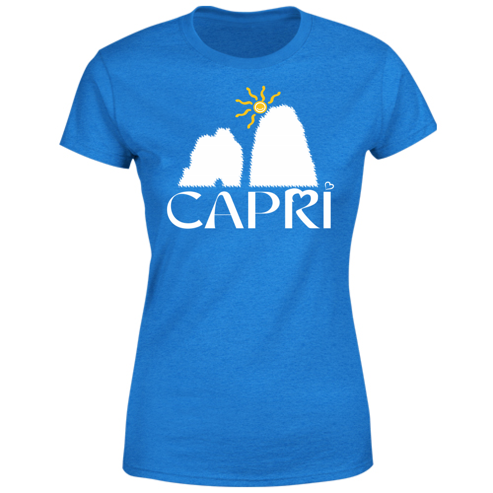 T-Shirt Donna CAPRI HAPPY FARAGLIONI WHITE