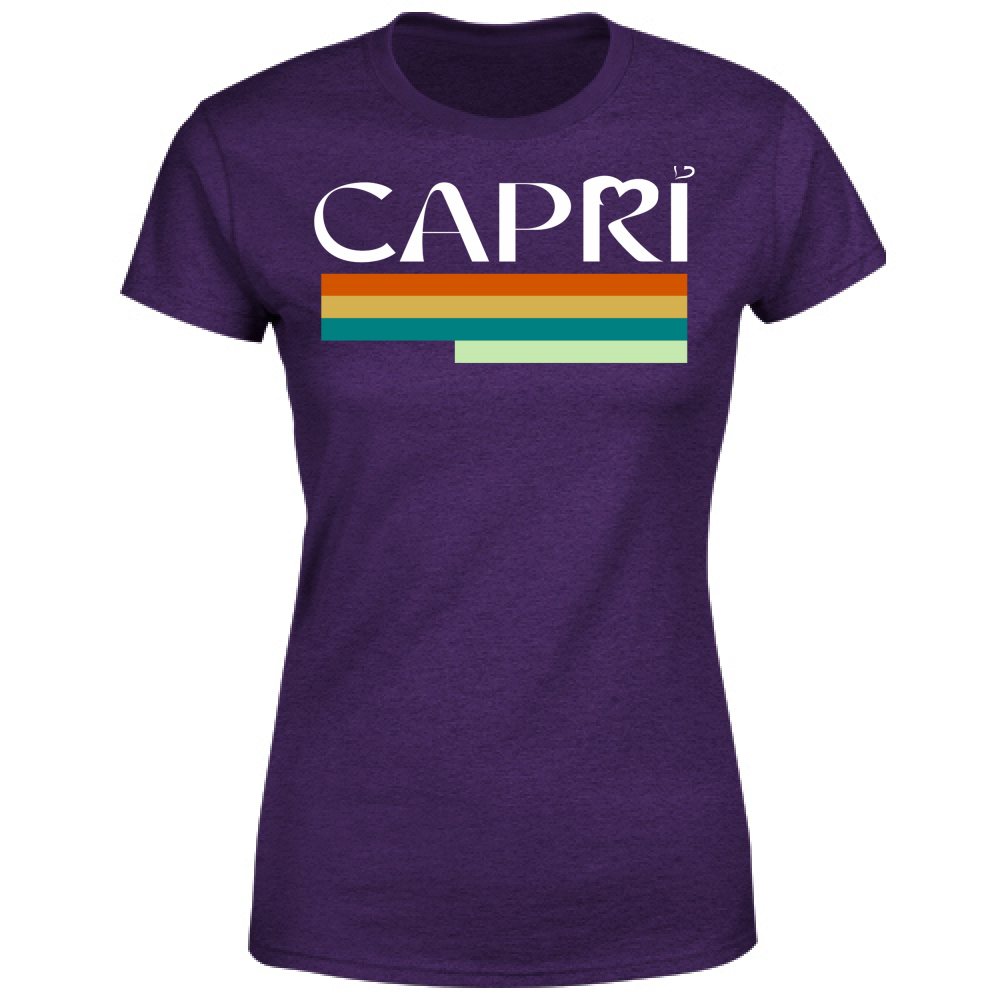 T-Shirt Donna CAPRI TECNICOLOR SCRITTA BIANCA