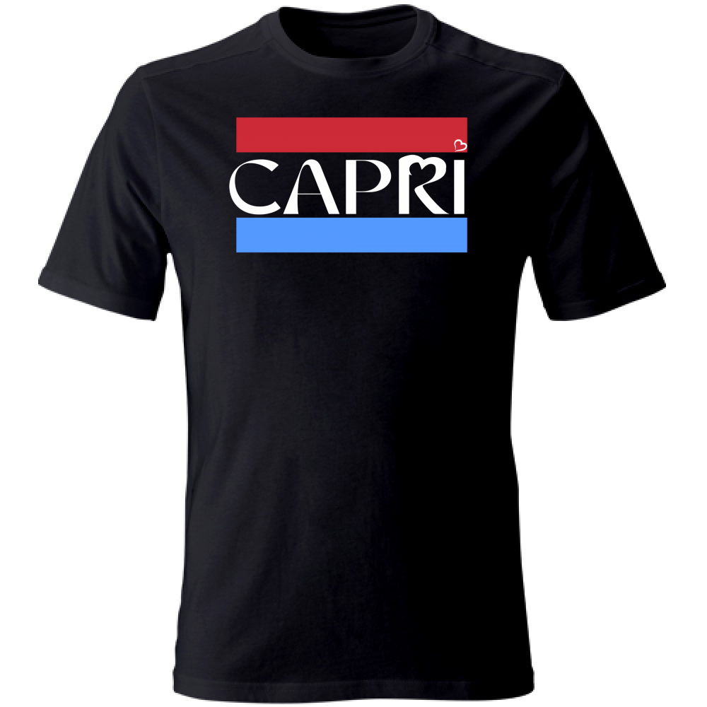 Unisex Large T-Shirt CAPRI BAND RED BLUE WHITE