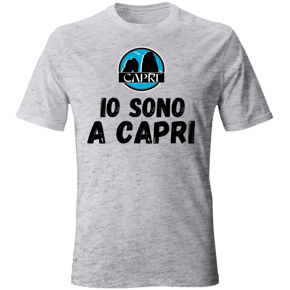 T-Shirt Unisex IO SONO A CAPRI SCRITTA NERA