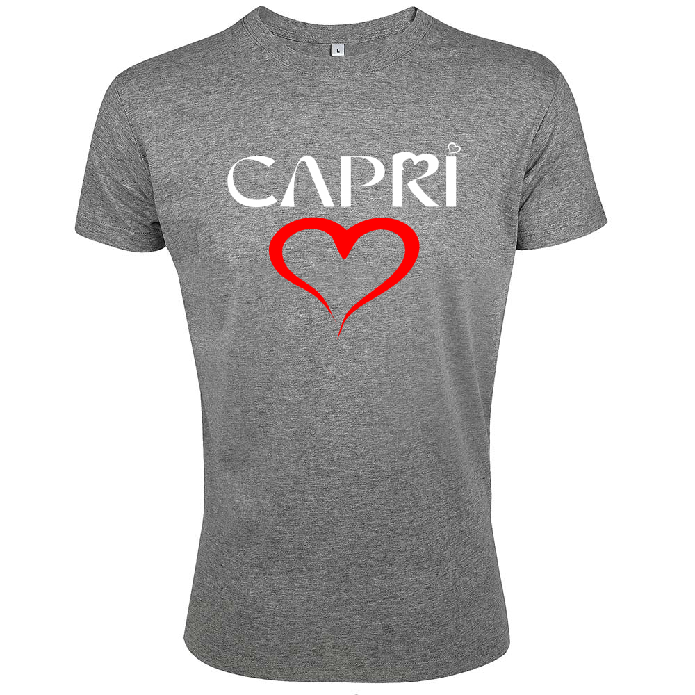 T-Shirt Men Fit HEART CAPRI RED