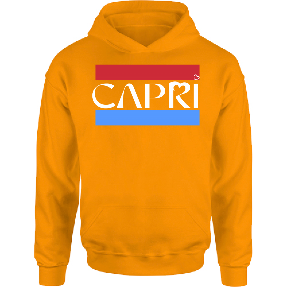 Felpa Bambino con Cappuccio CAPRI FASCIA ROSSO BLUE BIANCO