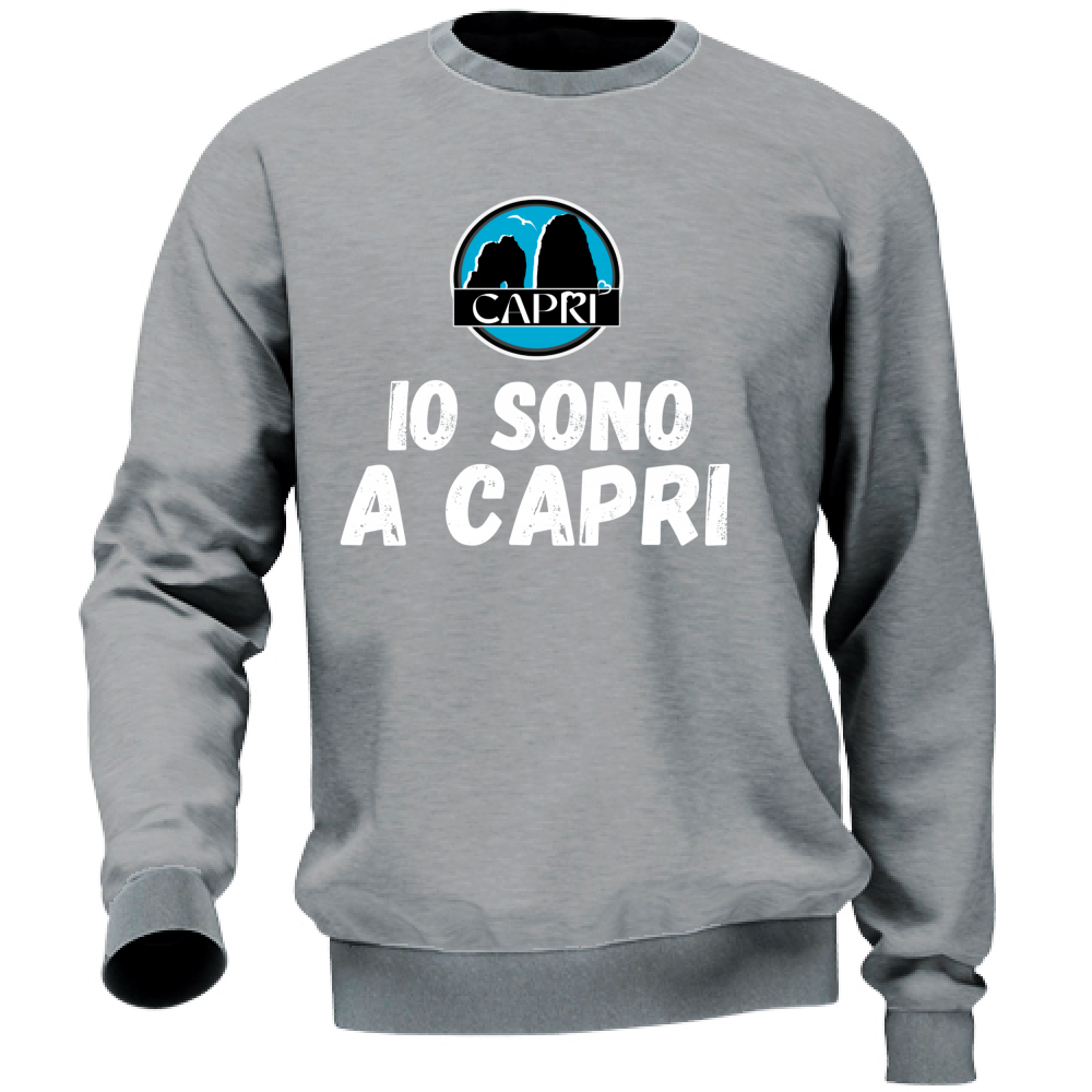 Unisex Sweatshirt I AM IN CAPRI WHITE WRITING