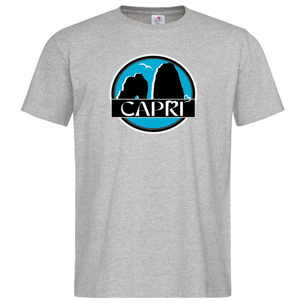 T-Shirt Men Premium CAPRI CERCHIO MAGICO CON  FARAGLIONI