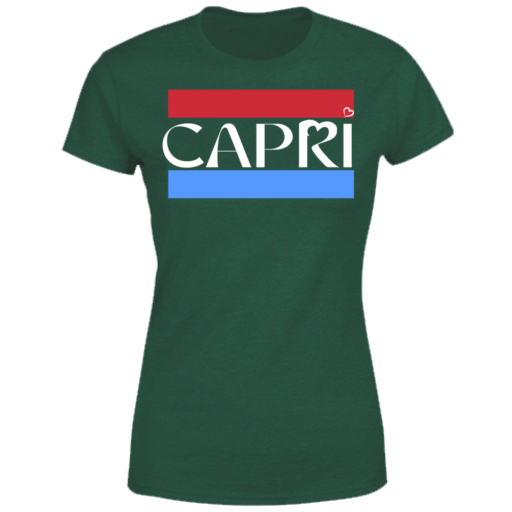 Women's T-Shirt CAPRI BAND RED BLUE WHITE