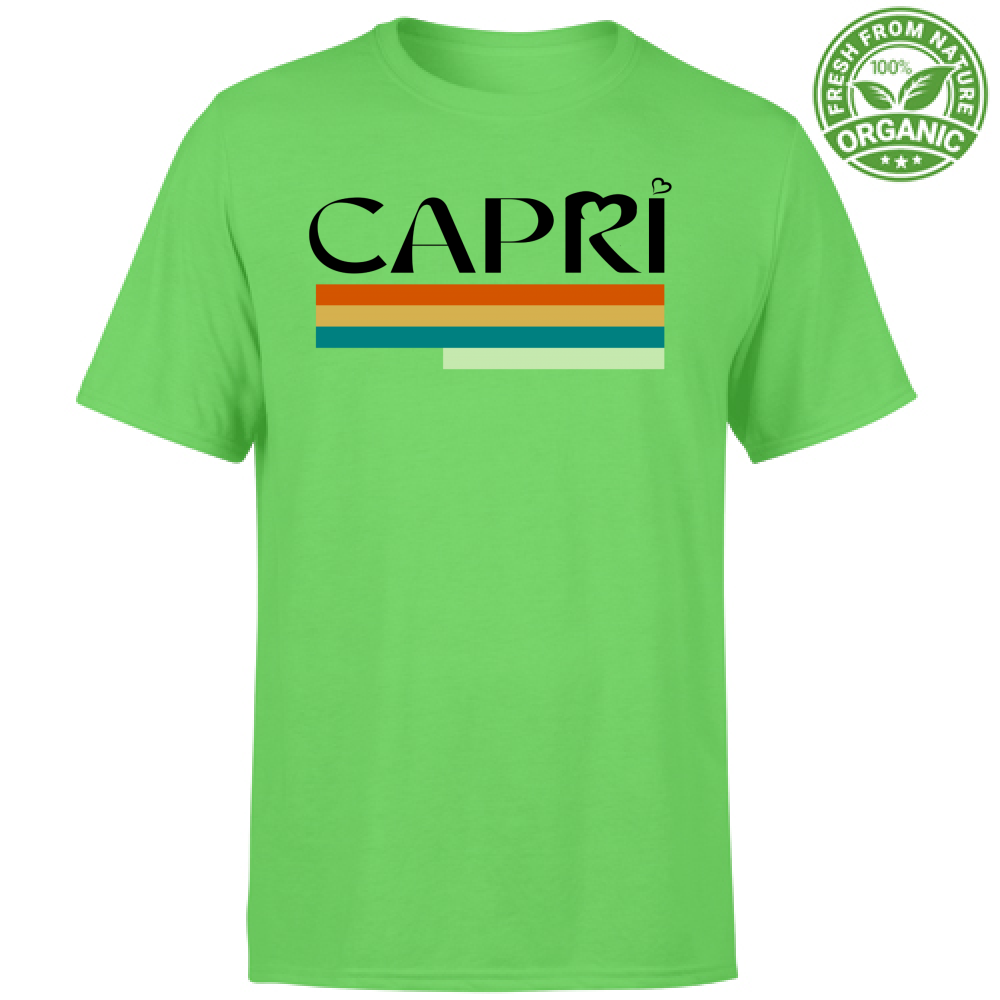 T-Shirt Bambino Organic CAPRI TECNICOLOR SCRITTA NERA