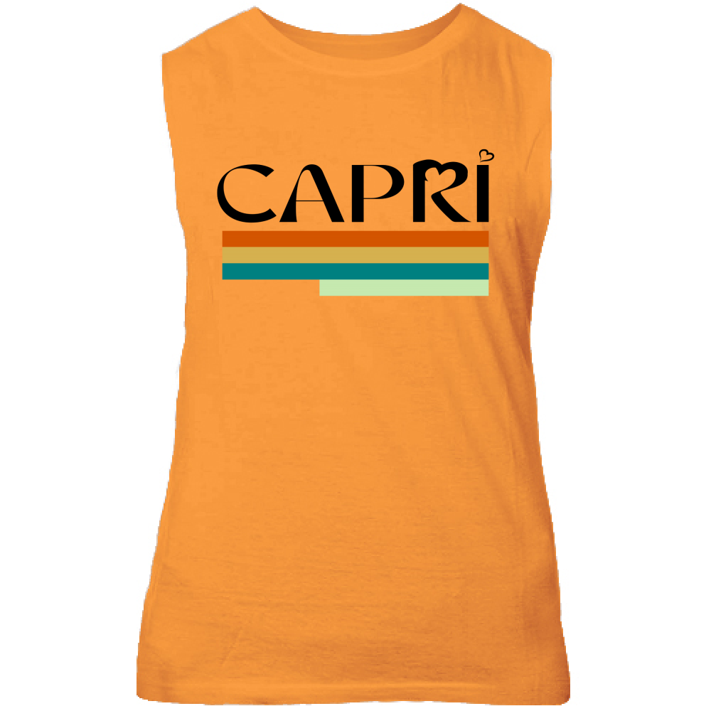 Canotta Unisex CAPRI TECNICOLOR SCRITTA NERA