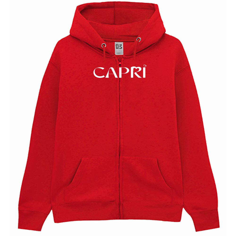 Premium Hoodie Zip CAPRI MINIMAL WHITE WRITING