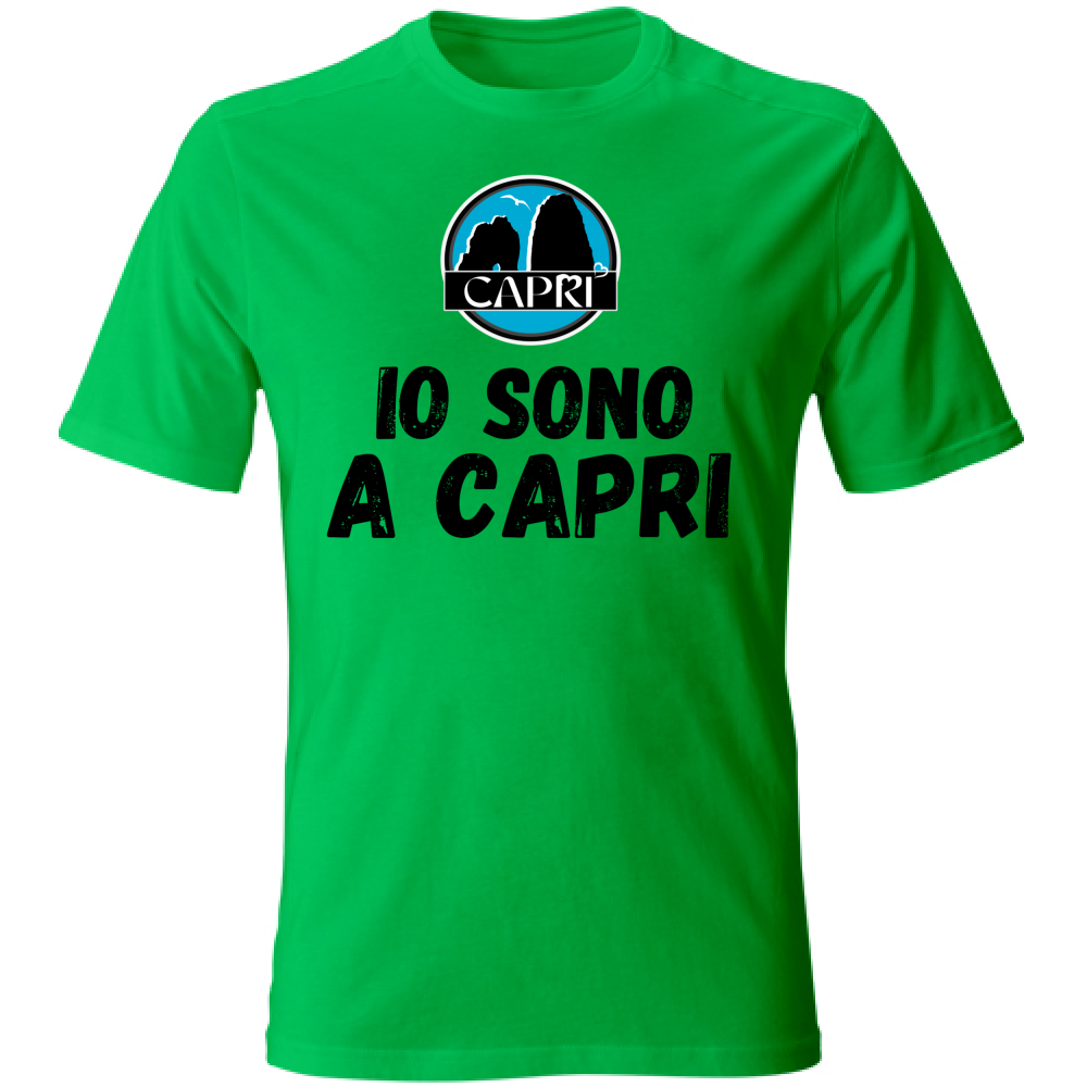 T-Shirt Unisex IO SONO A CAPRI SCRITTA NERA
