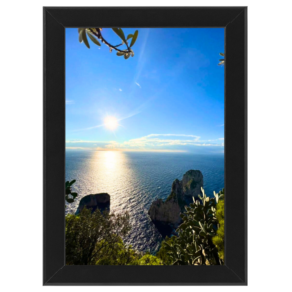 Poster con Cornice 40x60 Capri Alba tra cielo e Mare