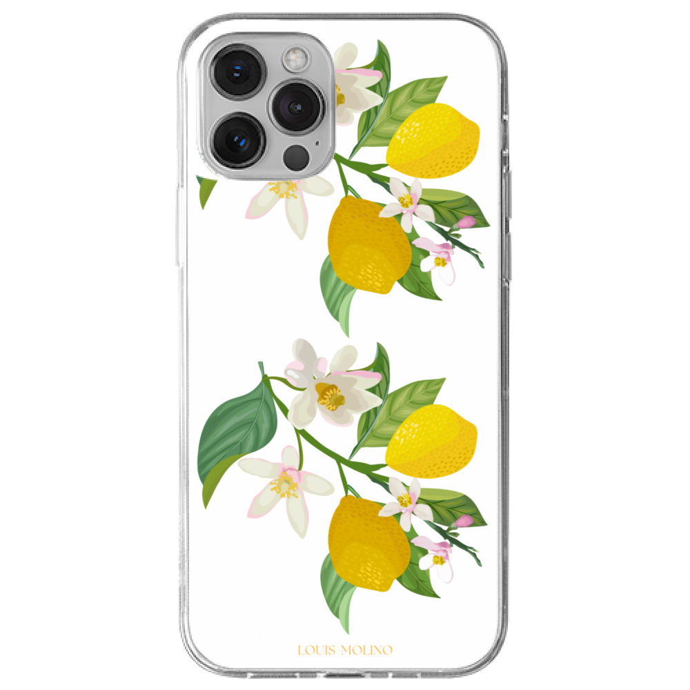 Cover Gomma iPhone 12 Pro Max LEMON FLOWER CAPRI