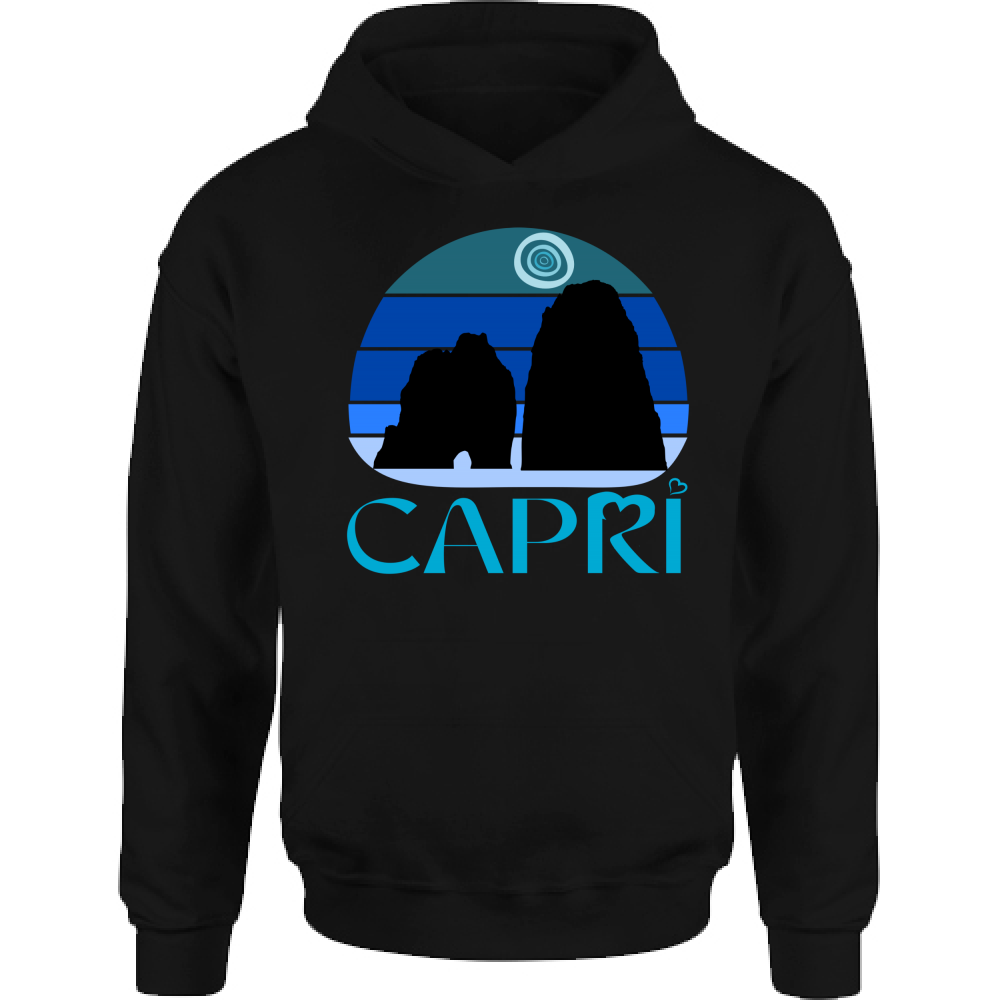 Felpa Bambino con Cappuccio CAPRI VINTAGE TRAMONTO AZZURRATO