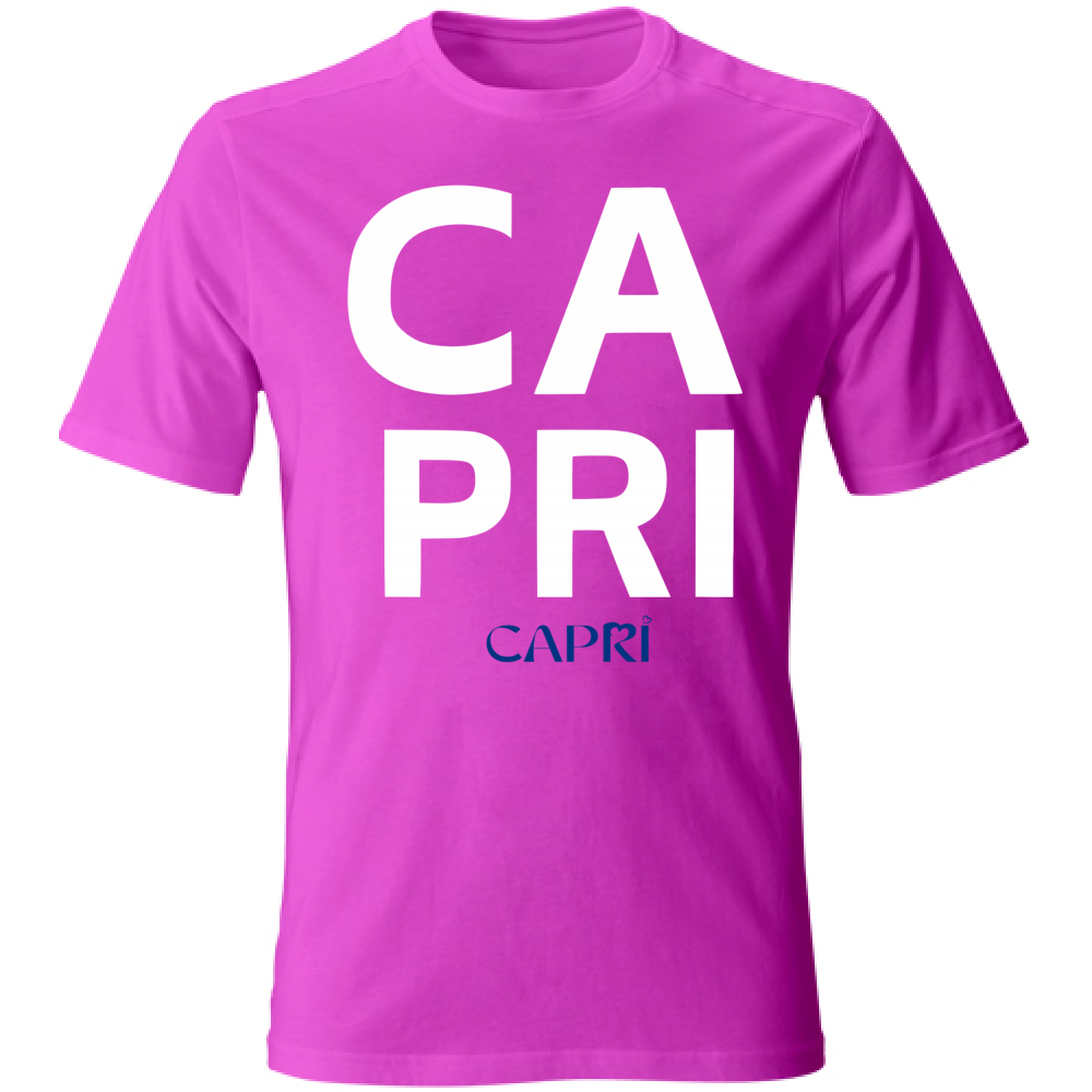 T-Shirt Bambino CAPRI DESIGN SCRITTA BIANCA
