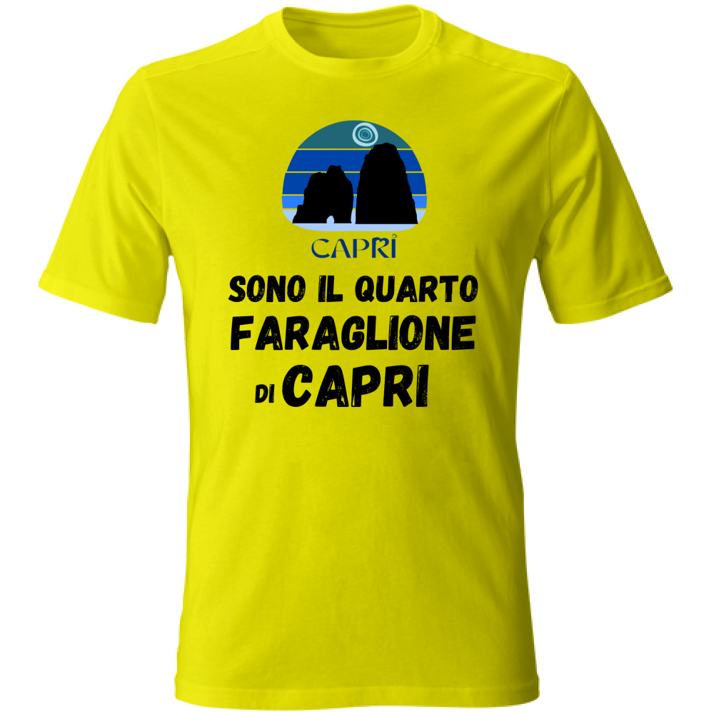 T-Shirt Unisex SONO IL QUARTO FARAGLIONE DI CAPRI SCRITTA NERA