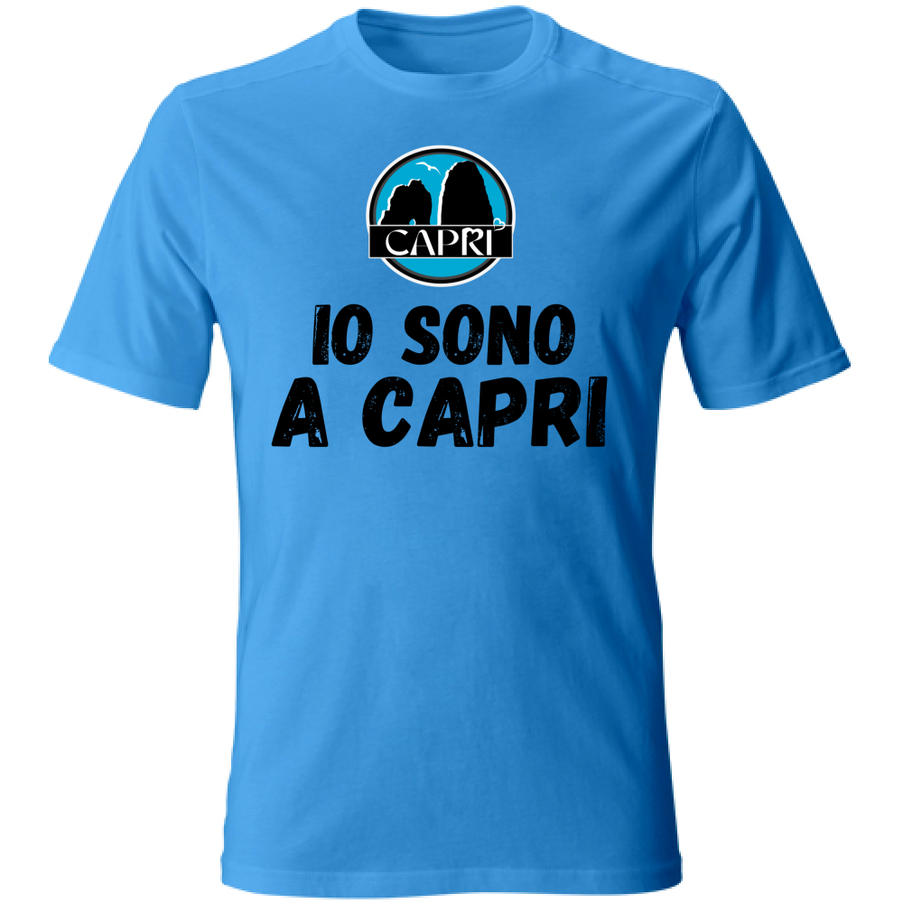 T-Shirt Unisex IO SONO A CAPRI SCRITTA NERA