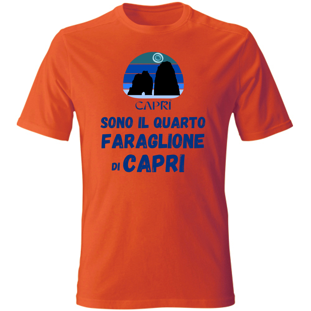 T-Shirt Unisex SONO IL QUARTO FARAGLIONE DI CAPRI SCRITTA BLUE