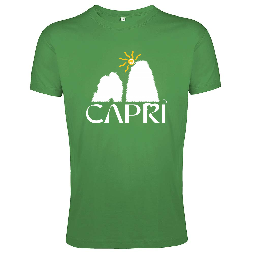 Men Fit T-Shirt CAPRI HAPPY FARAGLIONI WHITE