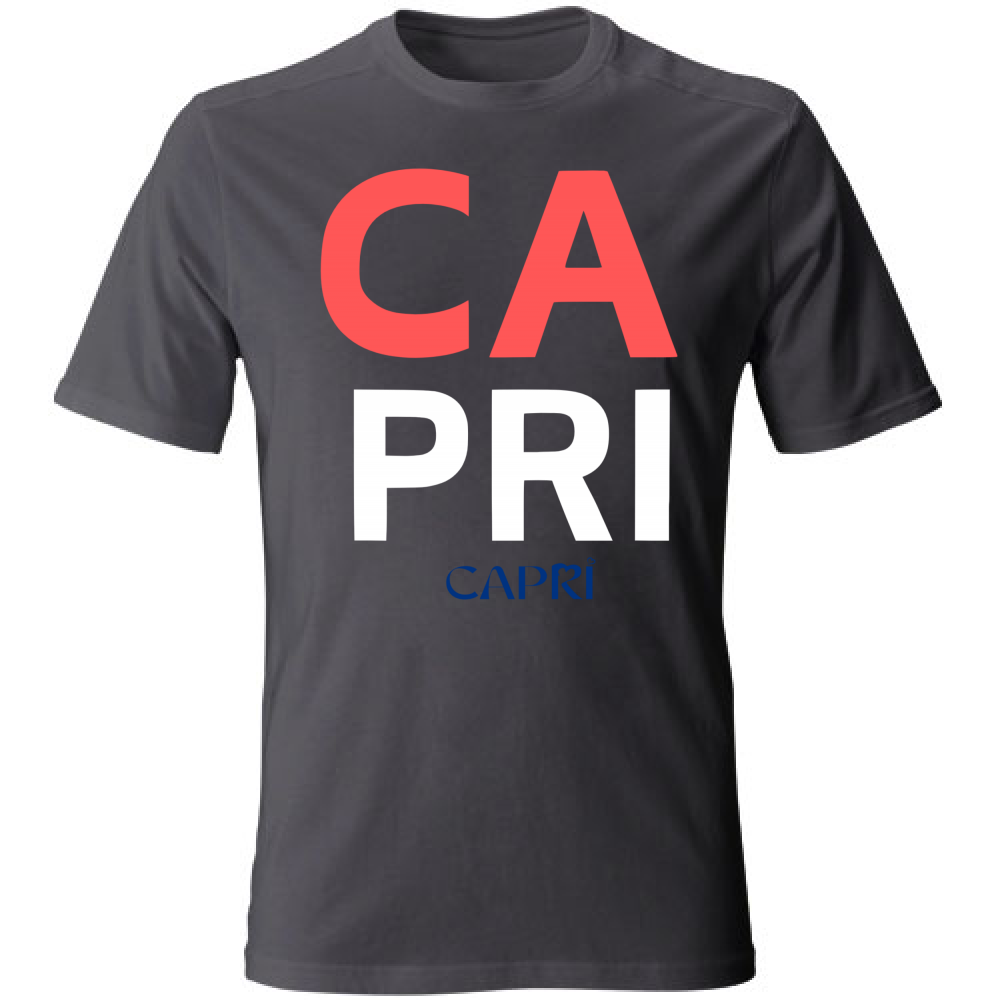 T-Shirt Unisex CAPRI DESIGN SCRITTA ROSSA