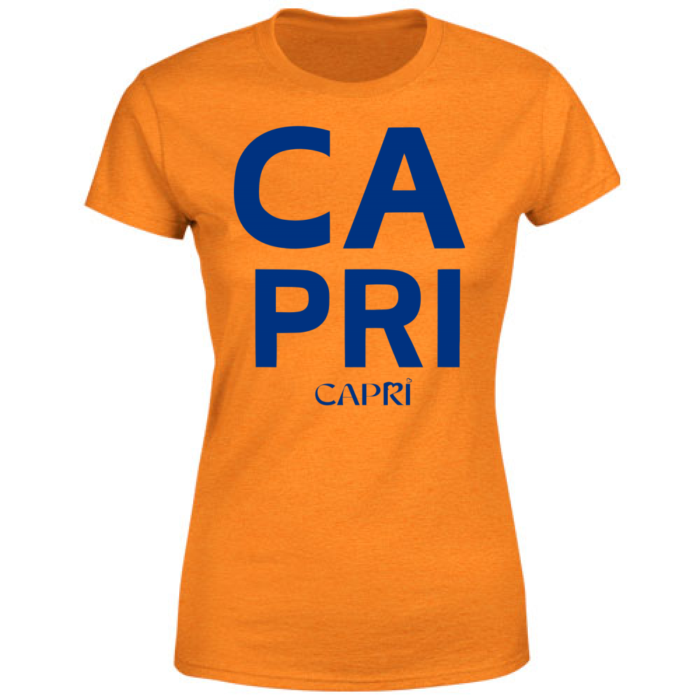 T-Shirt Donna CAPRI DESIGN SCRITTA BLUE