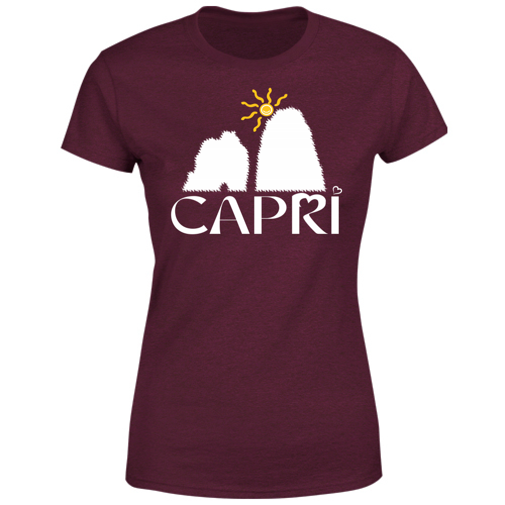 T-Shirt Donna CAPRI HAPPY FARAGLIONI WHITE