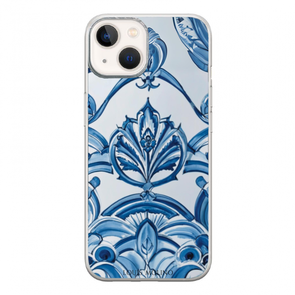 Cover Gomma iPhone 15 Plus BLUE WEAVING CAPRI