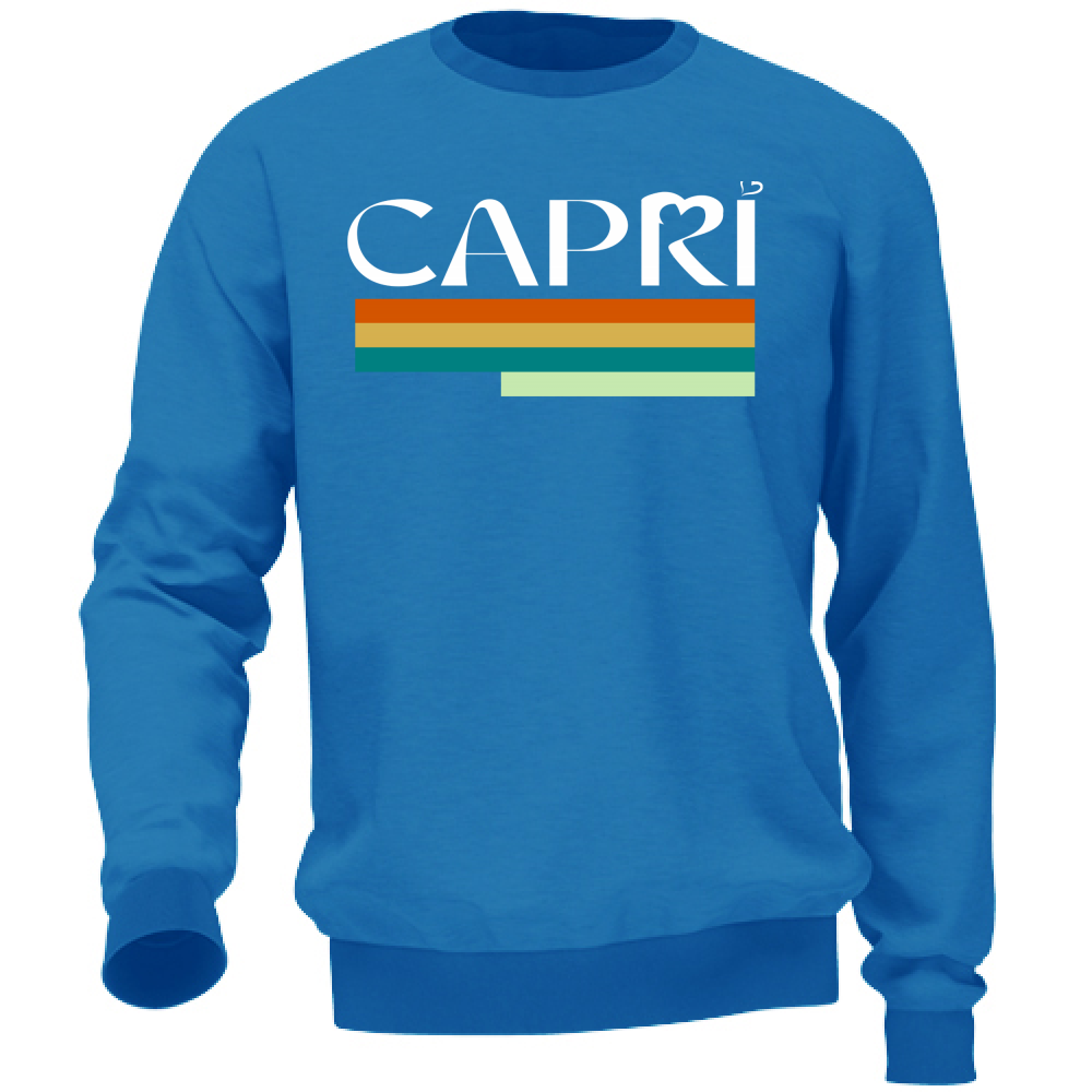 Unisex Sweatshirt CAPRI TECHNICAL COLOR WHITE WRITING