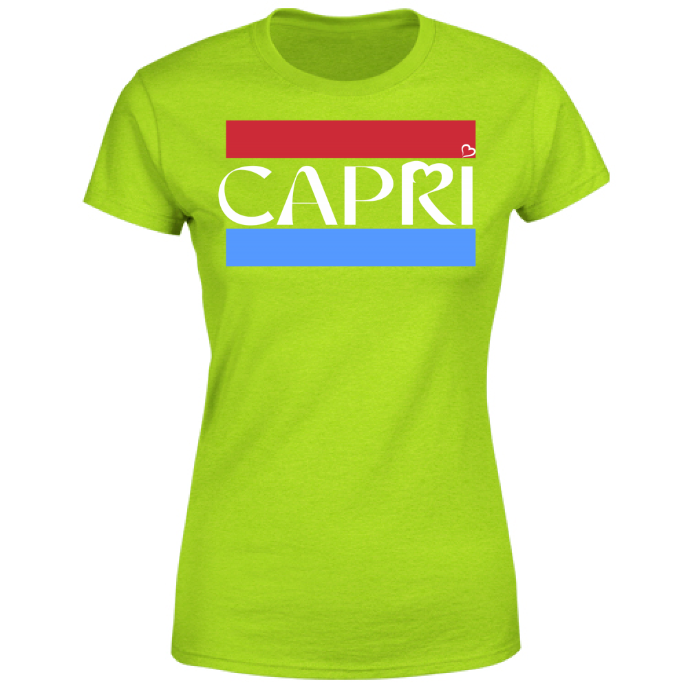 Women's T-Shirt CAPRI BAND RED BLUE WHITE
