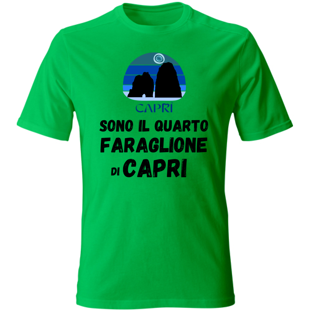 T-Shirt Unisex SONO IL QUARTO FARAGLIONE DI CAPRI SCRITTA NERA