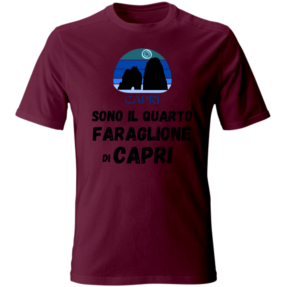 T-Shirt Unisex SONO IL QUARTO FARAGLIONE DI CAPRI SCRITTA NERA