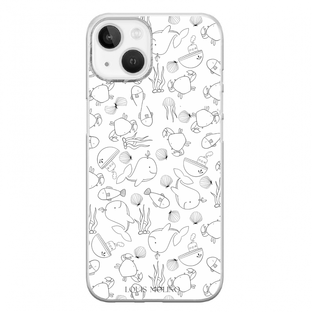 Cover Gomma iPhone 14 Plus HAPPY SEA LIFE CAPRI