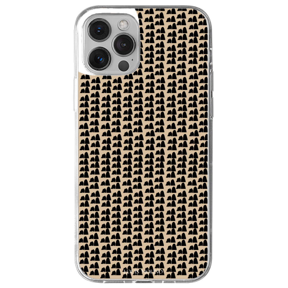 Rubber Cover iPhone 13 FARAGLIONI IN CREAM SMALL AND BLACK