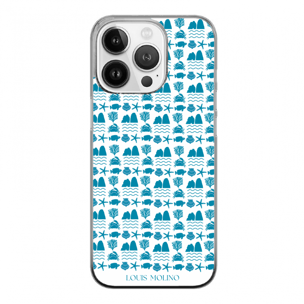 Cover Gomma iPhone 14 Pro BLUE SPECIES PROTECTED CAPRI