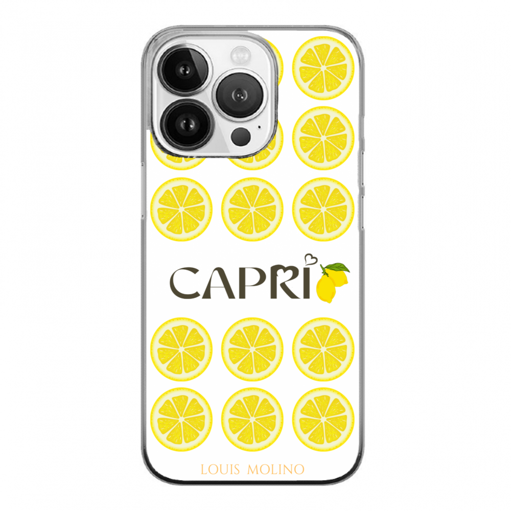 Cover Gomma iPhone 15 Pro LEMONS SLICE CAPRI