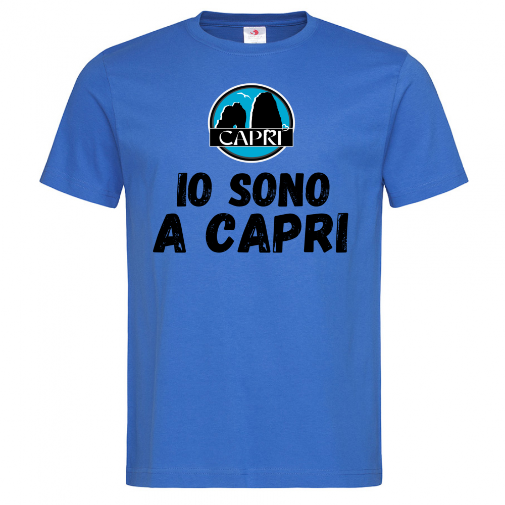T-Shirt Men Premium IO SONO A CAPRI SCRITTA NERA