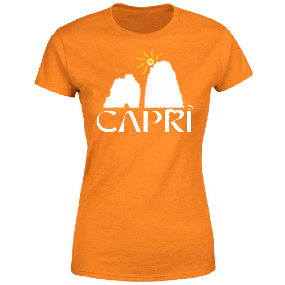 T-Shirt Donna CAPRI HAPPY FARAGLIONI WHITE