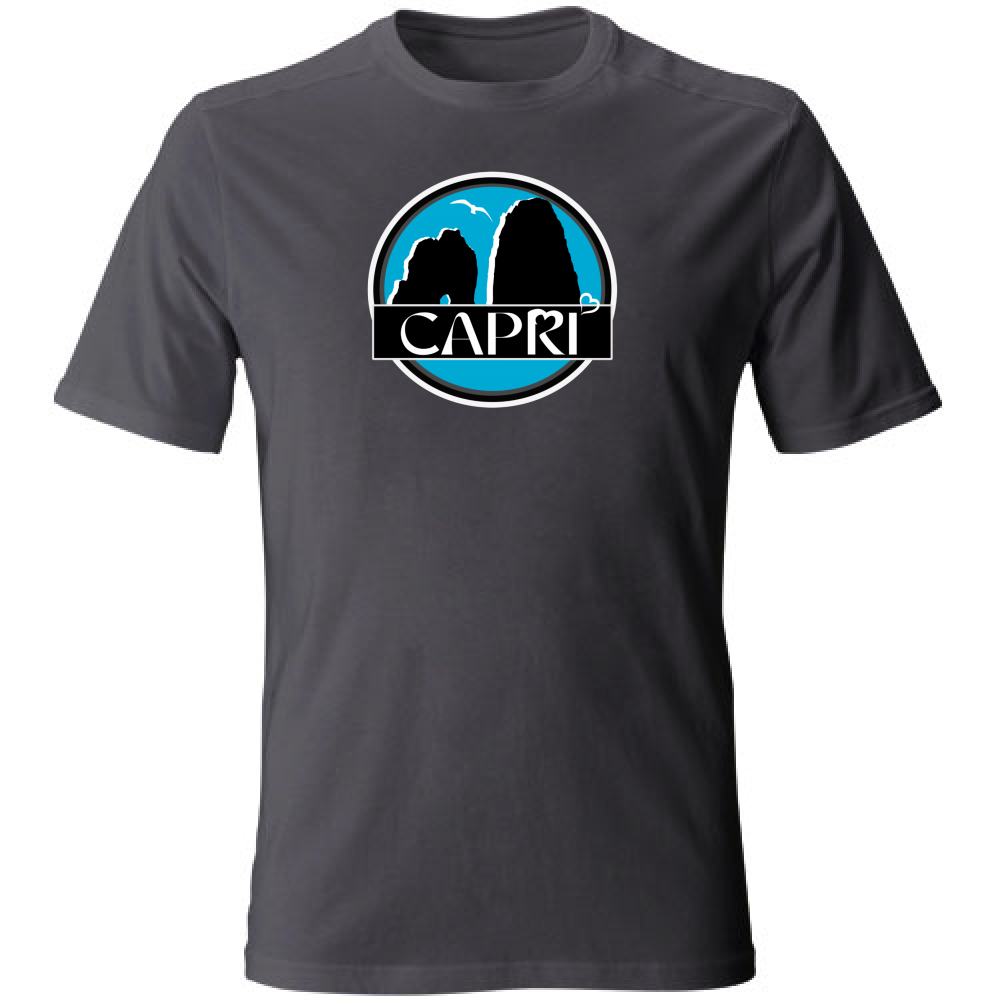 T-Shirt Unisex Large CAPRI CERCHIO MAGICO CON  FARAGLIONI