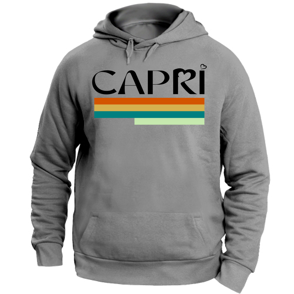 Unisex Hoodie CAPRI TECHNICOLOR BLACK WRITING