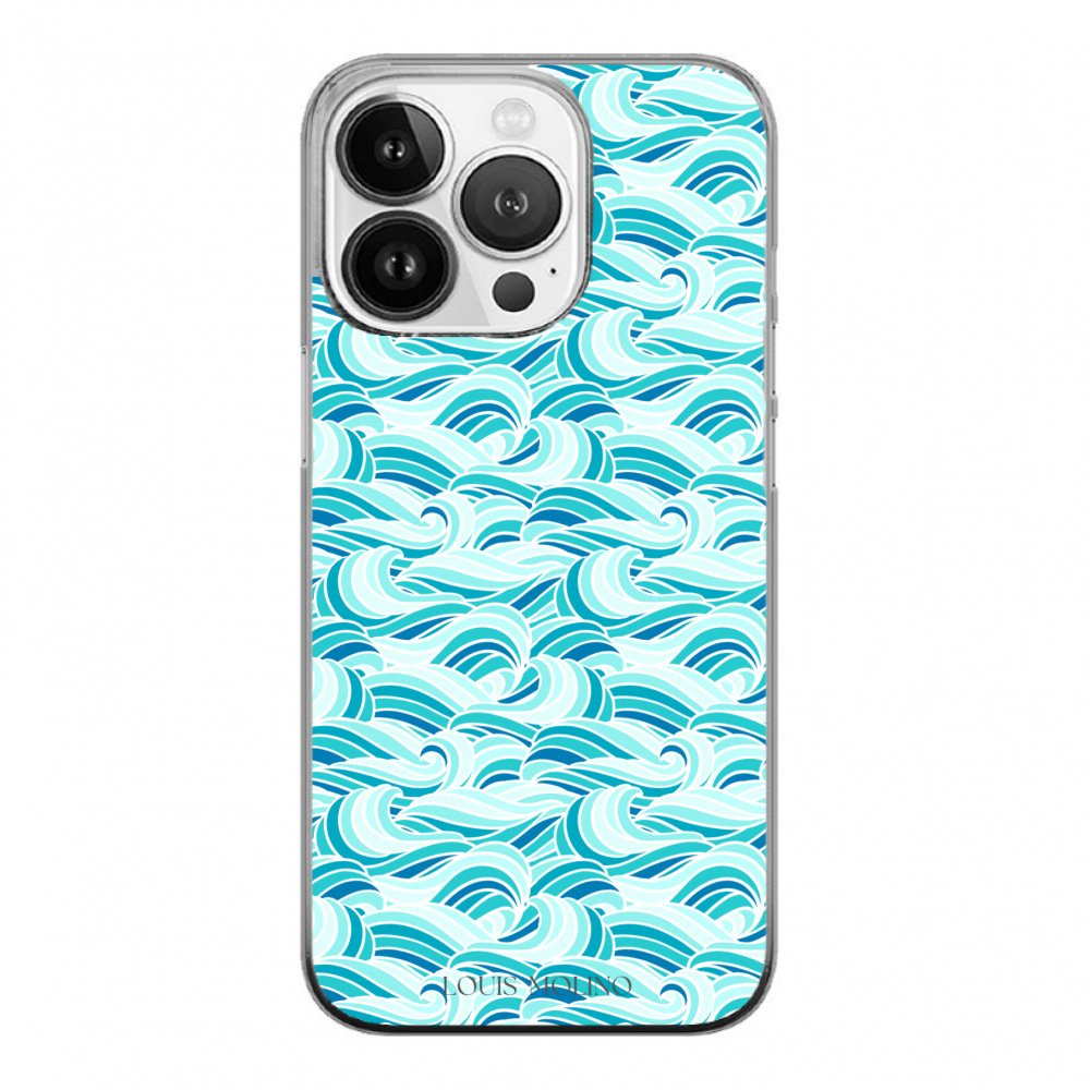 Cover Gomma iPhone 15 Pro Max WAVES OF SERENITY CAPRI