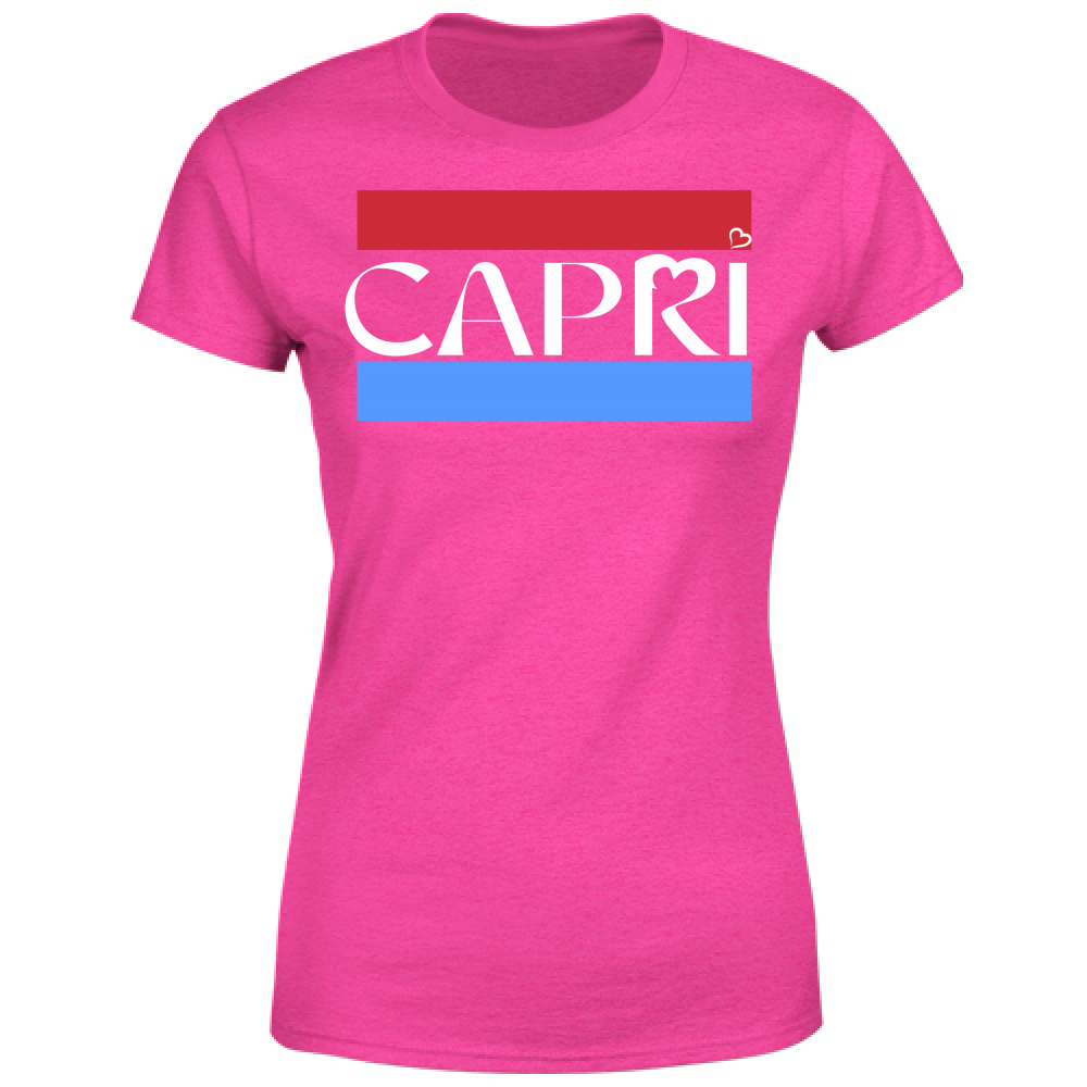 Women's T-Shirt CAPRI BAND RED BLUE WHITE