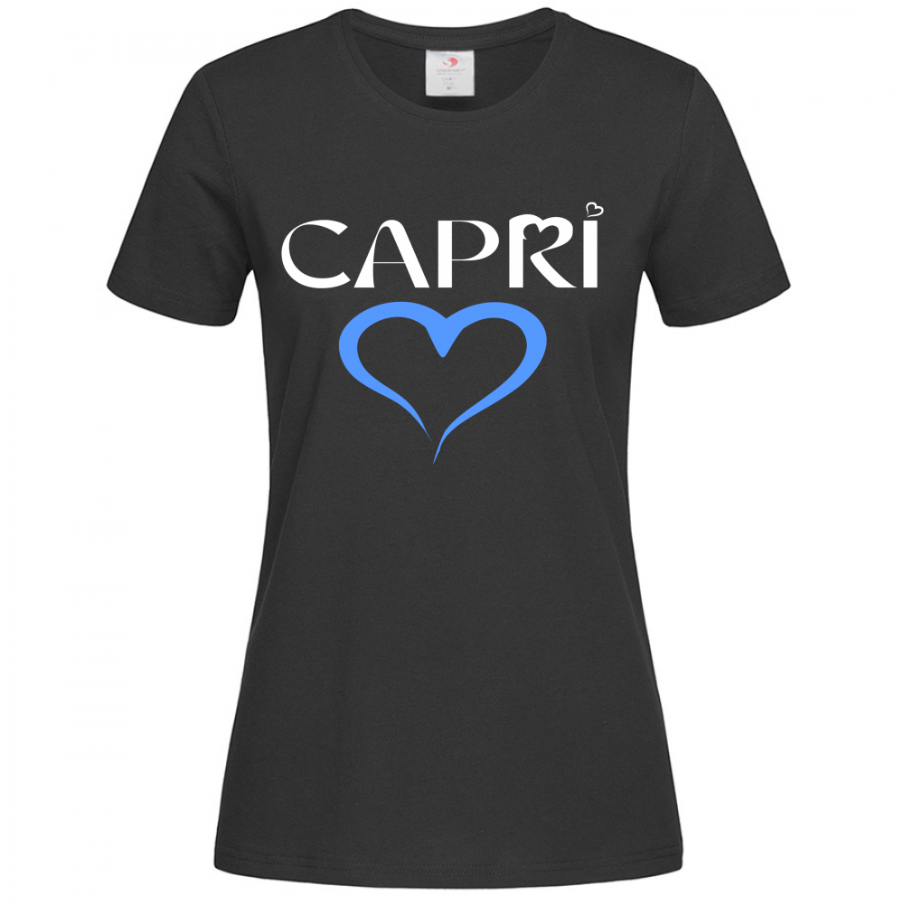 T-Shirt Women Premium CAPRI CUORE AZZURRO