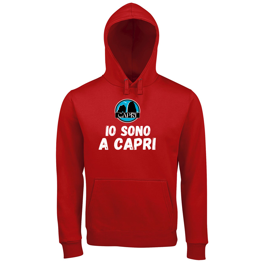 Premium Men's Hoodie I AM IN CAPRI WHITE WRITING